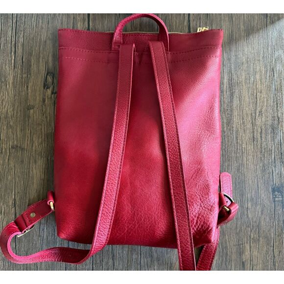 FLAMENCO Portland Leather Laptop Backpack Leather Work Bag Travel Backpack NEW - Picture 2 of 7